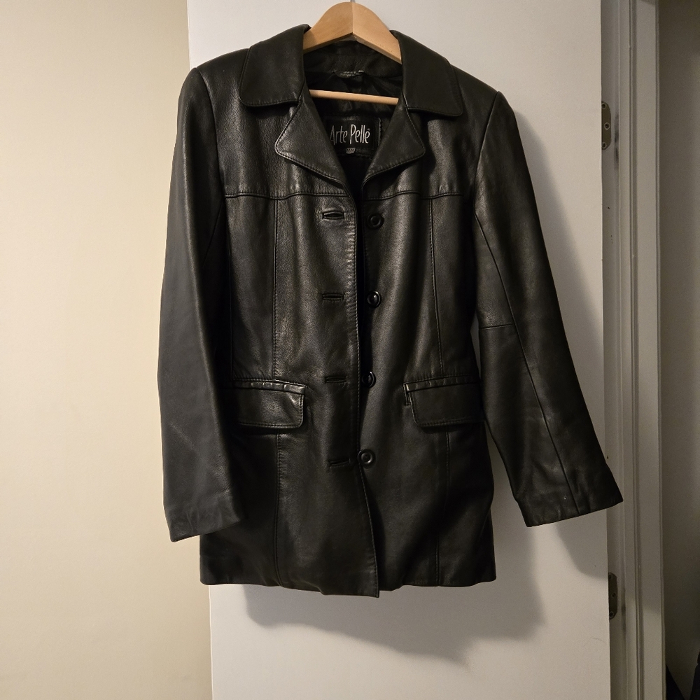 Leather jacket, size medium